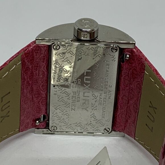 Pippo Perez Luxury Collection Women\'s Pink Leather Analog Dial Quartz Watch HE10